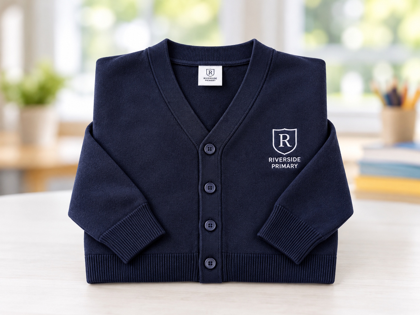 Riverside Primary embroidered school cardigan